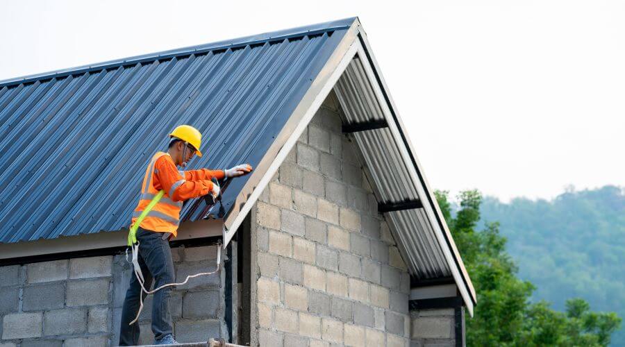 Professional metal roof installation in Delton, MI